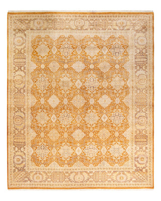 Traditional Mogul Brown Wool Area Rug 8' 3" x 9' 10" - Solo Rugs