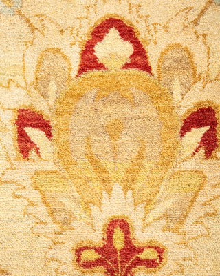 Traditional Mogul Ivory Wool Area Rug 8' 2" x 9' 10" - Solo Rugs