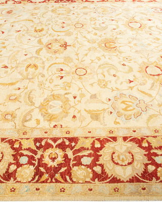 Traditional Mogul Ivory Wool Area Rug 8' 2" x 9' 10" - Solo Rugs