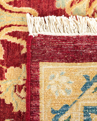 Traditional Mogul Red Wool Area Rug 7' 10" x 10' 3" - Solo Rugs