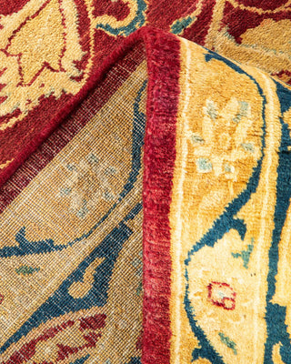 Traditional Mogul Red Wool Area Rug 7' 10" x 10' 3" - Solo Rugs