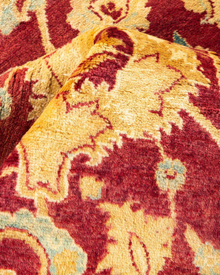 Traditional Mogul Red Wool Area Rug 7' 10" x 10' 3" - Solo Rugs