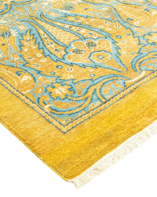 Traditional Mogul Green Wool Area Rug 8' 1" x 10' 1" - Solo Rugs