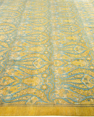 Traditional Mogul Green Wool Area Rug 8' 1" x 10' 1" - Solo Rugs