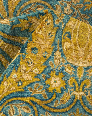 Traditional Mogul Green Wool Area Rug 8' 1" x 10' 1" - Solo Rugs