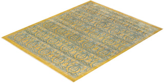 Traditional Mogul Green Wool Area Rug 8' 1" x 10' 1" - Solo Rugs