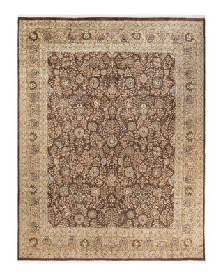 Traditional Mogul Brown Wool Area Rug 8' 0" x 10' 5" - Solo Rugs