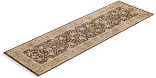 Traditional Mogul Brown Wool Runner 2' 7" x 8' 3" - Solo Rugs