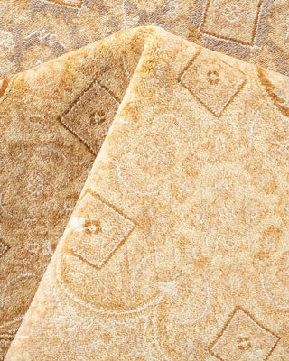 Traditional Mogul Ivory Wool Area Rug 9' 3" x 12' 3" - Solo Rugs