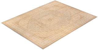 Traditional Mogul Ivory Wool Area Rug 9' 3" x 12' 3" - Solo Rugs