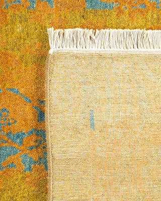 Traditional Mogul Green Wool Area Rug 9' 3" x 12' 3" - Solo Rugs