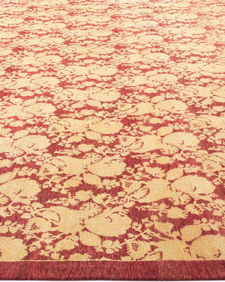 Traditional Mogul Red Wool Area Rug 9' 1" x 11' 9" - Solo Rugs