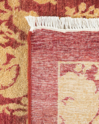 Traditional Mogul Red Wool Area Rug 9' 1" x 11' 9" - Solo Rugs