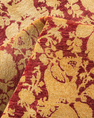 Traditional Mogul Red Wool Area Rug 9' 1" x 11' 9" - Solo Rugs