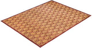 Traditional Mogul Red Wool Area Rug 9' 1" x 11' 9" - Solo Rugs