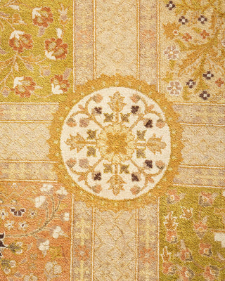 Traditional Mogul Ivory Wool Area Rug 9' 0" x 12' 6" - Solo Rugs