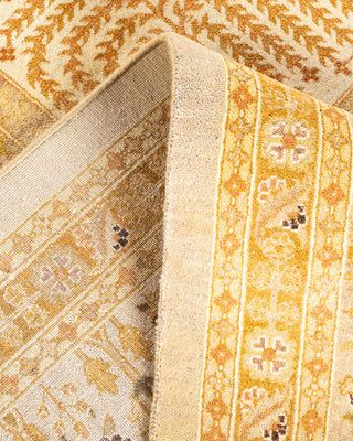 Traditional Mogul Ivory Wool Area Rug 9' 0" x 12' 6" - Solo Rugs