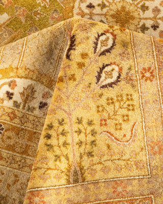 Traditional Mogul Ivory Wool Area Rug 9' 0" x 12' 6" - Solo Rugs
