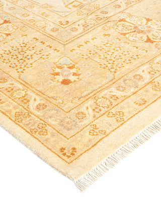 Contemporary Eclectic Ivory Wool Area Rug 8' 0" x 10' 4" - Solo Rugs
