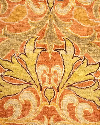 Contemporary Eclectic Orange Wool Area Rug 8' 1" x 10' 4" - Solo Rugs