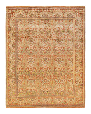 Contemporary Eclectic Orange Wool Area Rug 8' 1" x 10' 4" - Solo Rugs