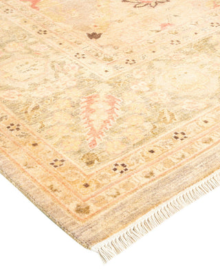 Contemporary Eclectic Green Wool Area Rug 8' 1" x 10' 1" - Solo Rugs