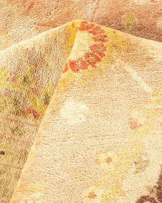 Contemporary Eclectic Green Wool Area Rug 8' 1" x 10' 1" - Solo Rugs