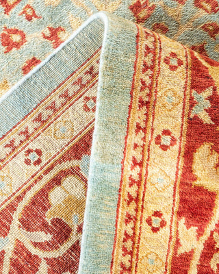 Contemporary Eclectic Light Blue Wool Area Rug 8' 0" x 10' 1" - Solo Rugs