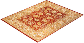 Contemporary Eclectic Red Wool Area Rug 9' 2" x 11' 7" - Solo Rugs
