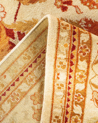 Contemporary Eclectic Ivory Wool Area Rug 9' 1" x 12' 1" - Solo Rugs