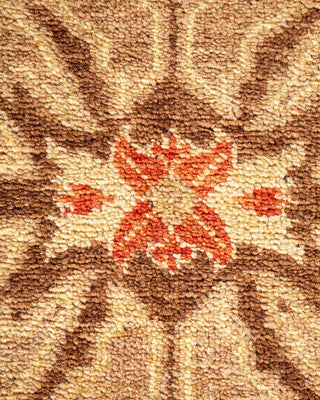 Contemporary Eclectic Brown Wool Area Rug 6' 0" x 9' 3" - Solo Rugs