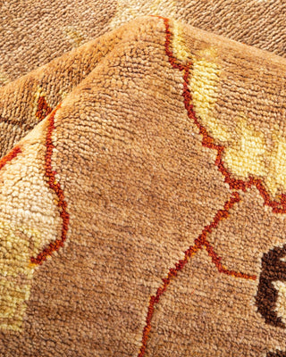Contemporary Eclectic Brown Wool Area Rug 6' 0" x 9' 3" - Solo Rugs