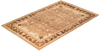 Contemporary Eclectic Brown Wool Area Rug 6' 0" x 9' 3" - Solo Rugs