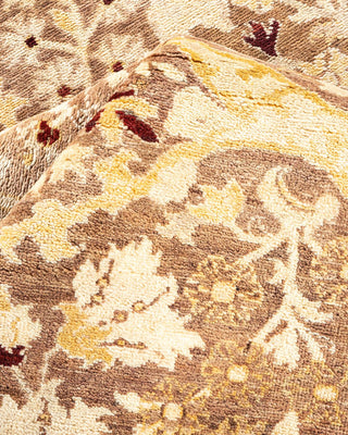 Contemporary Eclectic Brown Wool Area Rug 5' 10" x 8' 9" - Solo Rugs