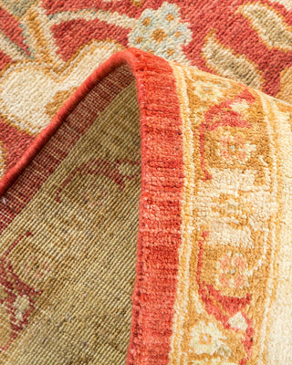 Contemporary Eclectic Orange Wool Area Rug 5' 10" x 8' 10" - Solo Rugs