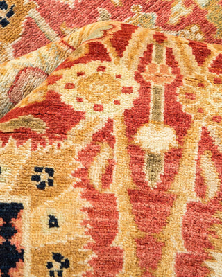 Contemporary Eclectic Orange Wool Area Rug 5' 10" x 8' 10" - Solo Rugs