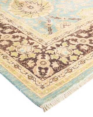 Contemporary Eclectic Light Blue Wool Area Rug 6' 3" x 8' 5" - Solo Rugs