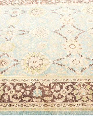 Contemporary Eclectic Light Blue Wool Area Rug 6' 3" x 8' 5" - Solo Rugs
