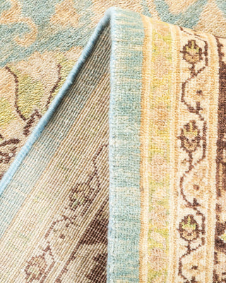 Contemporary Eclectic Light Blue Wool Area Rug 6' 3" x 8' 5" - Solo Rugs