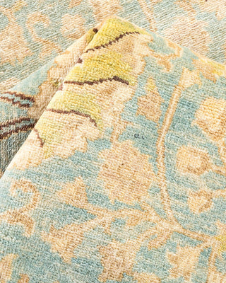 Contemporary Eclectic Light Blue Wool Area Rug 6' 3" x 8' 5" - Solo Rugs