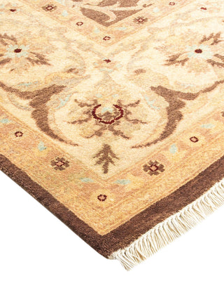 Contemporary Eclectic Brown Wool Area Rug 6' 0" x 9' 2" - Solo Rugs