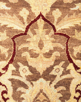 Contemporary Eclectic Brown Wool Area Rug 6' 0" x 9' 2" - Solo Rugs