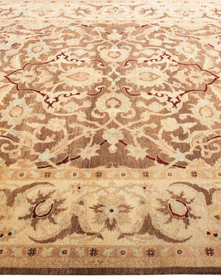 Contemporary Eclectic Brown Wool Area Rug 6' 0" x 9' 2" - Solo Rugs