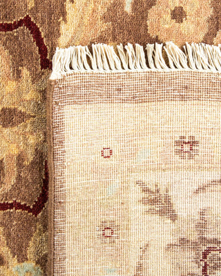 Contemporary Eclectic Brown Wool Area Rug 6' 0" x 9' 2" - Solo Rugs