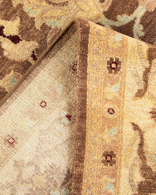 Contemporary Eclectic Brown Wool Area Rug 6' 0" x 9' 2" - Solo Rugs