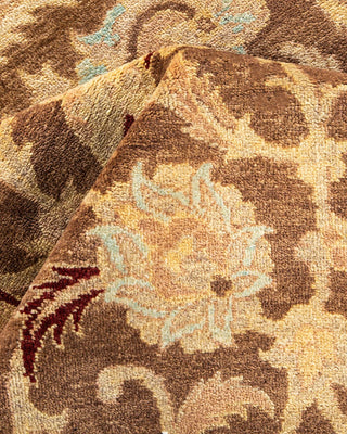Contemporary Eclectic Brown Wool Area Rug 6' 0" x 9' 2" - Solo Rugs