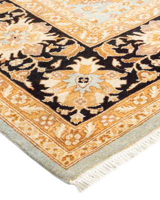 Contemporary Eclectic Light Blue Wool Area Rug 6' 3" x 7' 9" - Solo Rugs