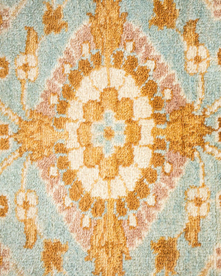 Contemporary Eclectic Light Blue Wool Area Rug 6' 3" x 7' 9" - Solo Rugs