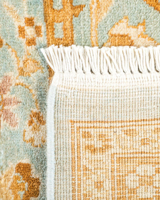 Contemporary Eclectic Light Blue Wool Area Rug 6' 3" x 7' 9" - Solo Rugs