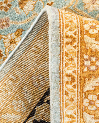 Contemporary Eclectic Light Blue Wool Area Rug 6' 3" x 7' 9" - Solo Rugs